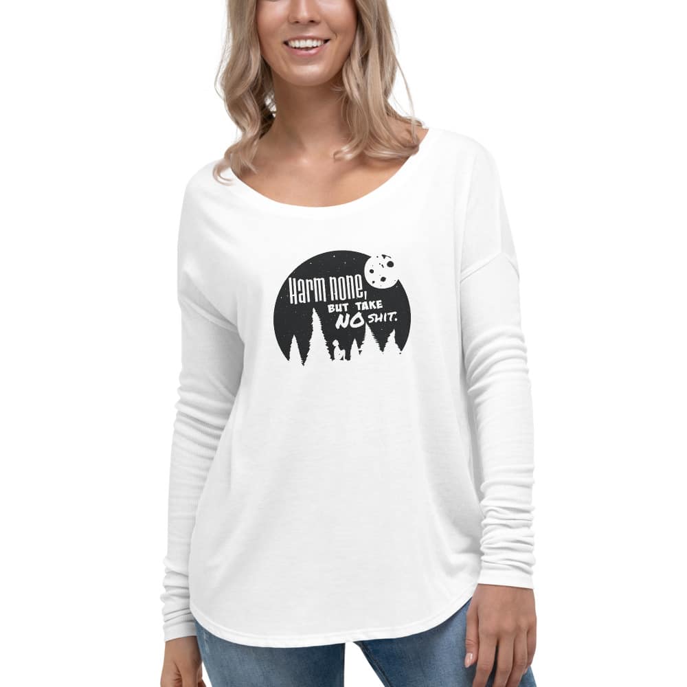 "Harm None But Take No Sh*t" Ladies' Long Sleeve Tee - Image 2