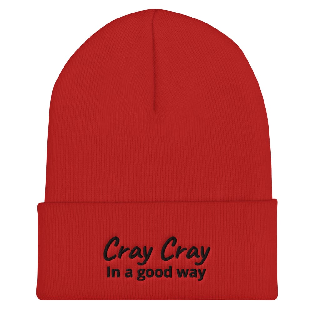 "Cray Cray" Cuffed Beanie - Image 3